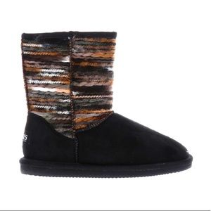 NWT LAMO Apres Esperanza Black Boot w Multi Colored Shaft